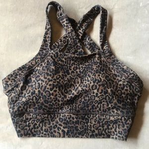 kira grace - leopard crossback sports bra